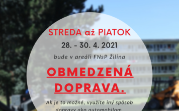 ŽILINA: Vo Fakultnej nemocnici čiastočne obmedzia parkovanie a prejazd vozidiel