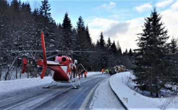 ORAVA: Leteckí záchranári zasahovali počas víkendu pri vážnej nehode