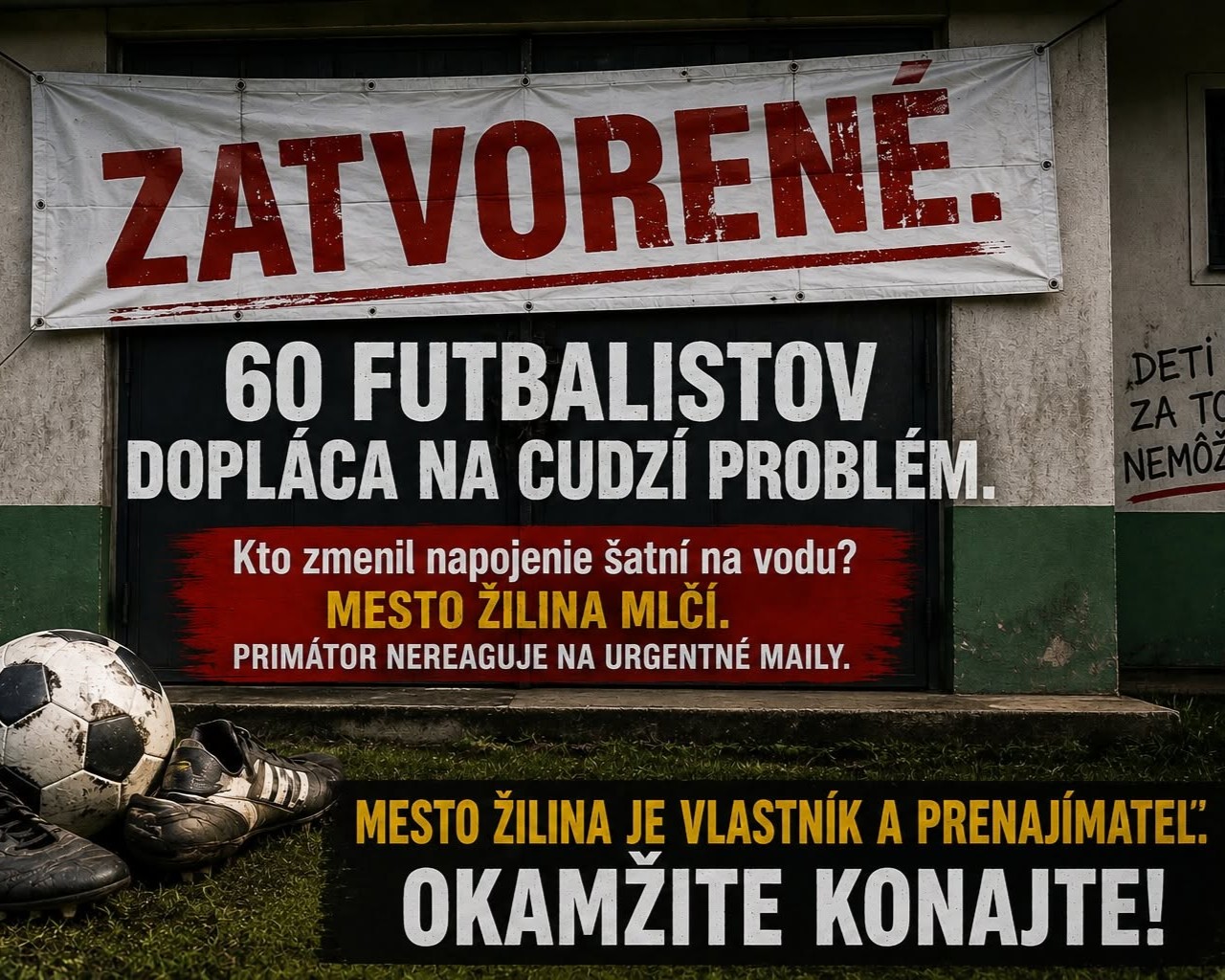 BRODNO: Stopka pre futbal! Žilinská radnica a klub si prehadzujú zodpovednosť